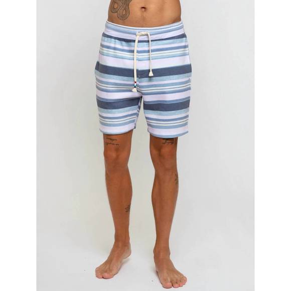 NEW SOL ANGELES mens bay stripe short in blue/white - Picture 1 of 4